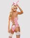 Еротичний костюм зайчика Obsessive Bunny suit 4 pcs costume pink L/XL, рожевий, топ з підв&rsquo;язками SO7255 фото 2