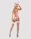 Еротичний костюм зайчика Obsessive Bunny suit 4 pcs costume pink L/XL, рожевий, топ з підв&rsquo;язками SO7255 фото 4