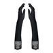 Високі рукавички з каменями та мереживом Obsessive Miamor gloves, black SO7716 фото 2