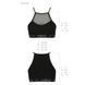 Спортивний топ з прозорою вставкою Passion PS006 TOP S, black SO4241 фото 6
