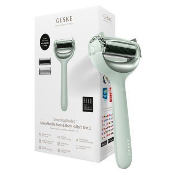 Електронний ролер для обличчя та тіла з мікроголками GESKE MicroNeedle Face&Body Roller 8в1 green HB0206 фото