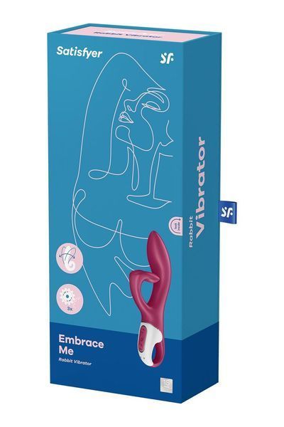 Вібратор-кролик із потрійним відростком Satisfyer Embrace me Berry, 2 мотори, діаметр 3,6 см SO6285 фото