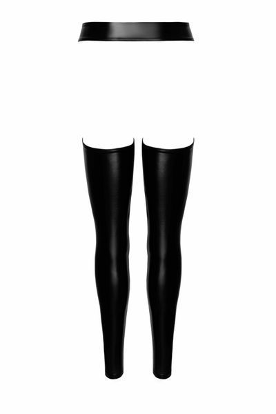 Легінси Noir Handmade F323 Rebel, S, black, під латекс, з відкритими стегнами та сідницями SX0369 фото