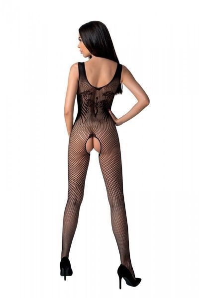 Бодістокінг з крилами Passion BS098 One Size, black, середня сітка, відкритий доступ SO8935 фото
