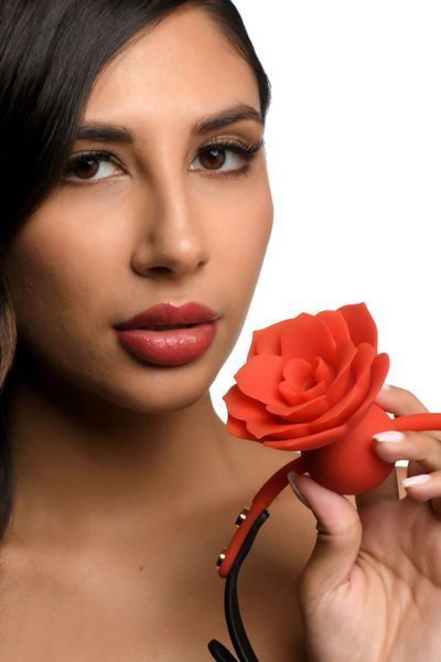Силіконовий кляп з трояндою Master Series: Blossom Silicone Rose Gag &ndash; Red SO8801 фото
