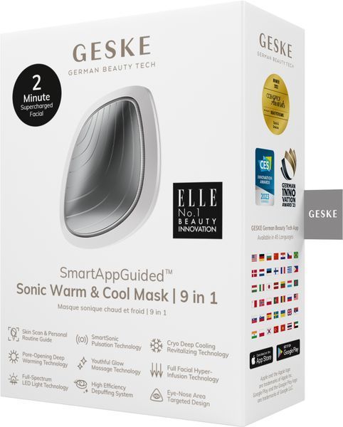 Ультразвукова маска тепло та холод GESKE Sonic Warm&Cool Mask 9в1 white HB0106 фото