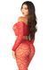 Комплект Leg Avenue Off The Shoulder Top and Footless Tights One Size, Red SX1749 фото 4