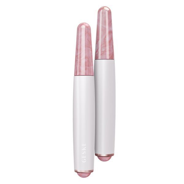 Ручка-масажер для обличчя з рожевим кварцом GESKE SmartAppGuided Double-Sided Rose Quartz Depuffing Pen 7в1 starlight HB0664 фото