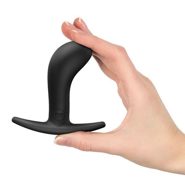 Анальна пробка Fun Factory BOOTIE M Black, діаметр 3,3 см, тонкий обмежувач SX3730 фото