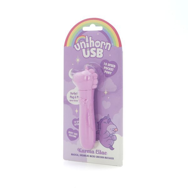 Вібратор-єдиноріжка Unihorn USB Bullet &ndash; Karma Lilac, віброкуля, USB-зарядка, 10 режимів SX2868 фото