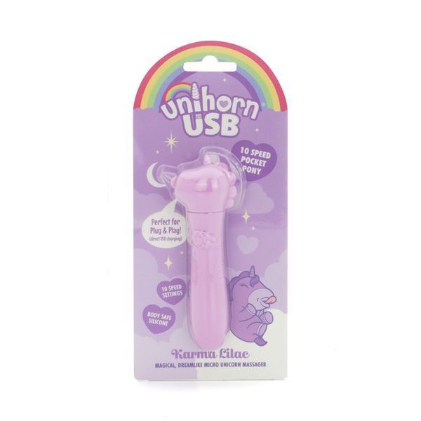 Вібратор-єдиноріжка Unihorn USB Bullet &ndash; Karma Lilac, віброкуля, USB-зарядка, 10 режимів SX2868 фото