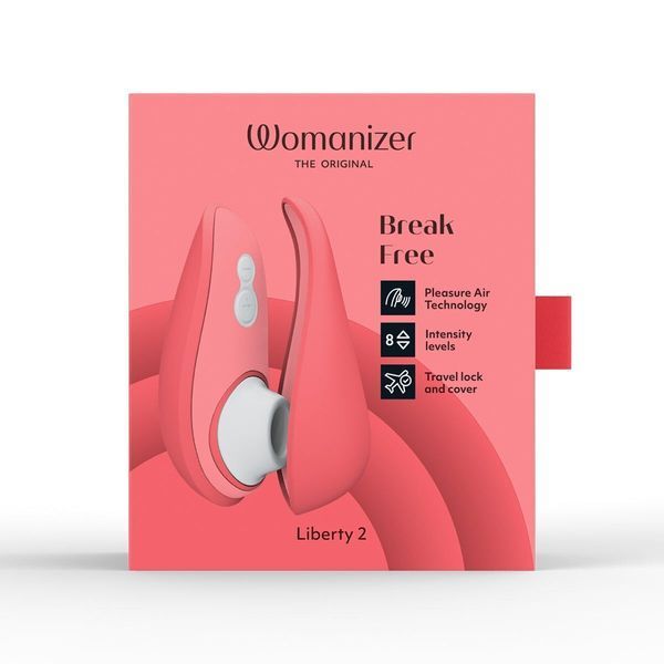 Вакуумний кліторальний стимулятор Womanizer Liberty 2 Vibrant Rose, 8 режимів, магнітна кришечка SX0522 фото