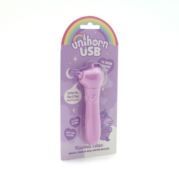 Вібратор-єдиноріжка Unihorn USB Bullet &ndash; Karma Lilac, віброкуля, USB-зарядка, 10 режимів SX2868 фото