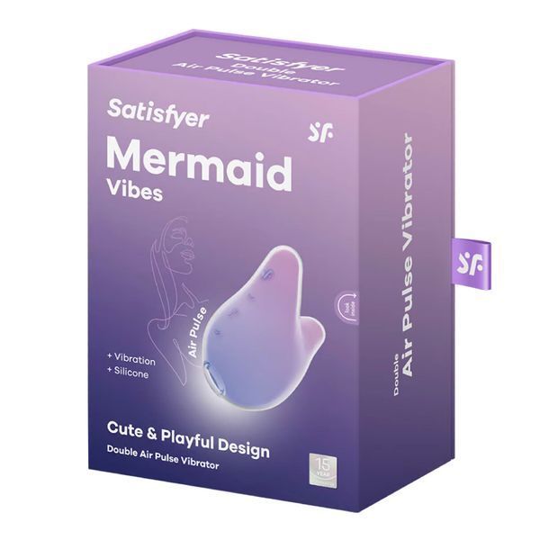 Вакуумний кліторальний стимулятор Satisfyer Mermaid Vibes Violet/Pink, 2 мотори SX1219 фото