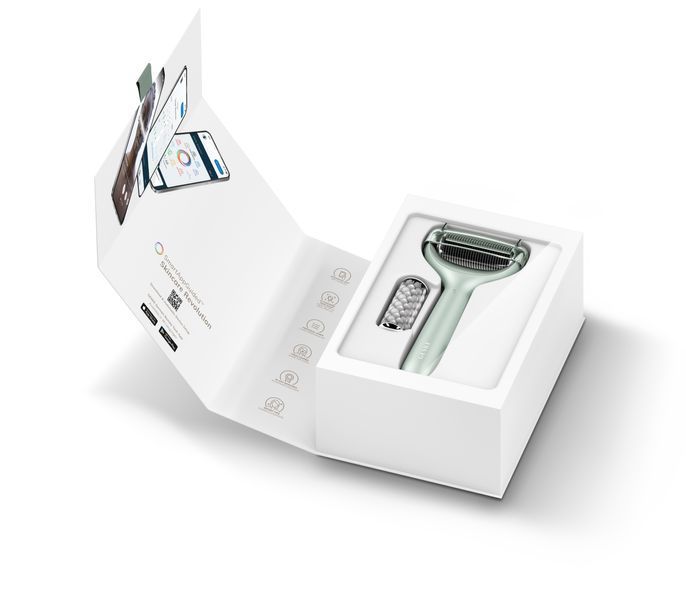 Електронний ролер для обличчя та тіла з мікроголками GESKE MicroNeedle Face&Body Roller 8в1 green HB0206 фото