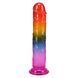 Фалоімітатор Doc Johnson Crystal Jellies - 7.5 Inch Dong - Rainbow SX4444 фото 2