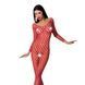 Бодістокінг з великою сіткою Passion BS077 red SO4157 фото 1