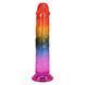 Фалоімітатор Doc Johnson Crystal Jellies - 7.5 Inch Dong - Rainbow SX4444 фото 4