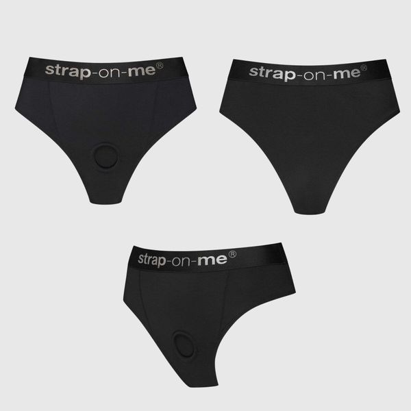 Трусики з фіксацією дилдо Strap-On-Me Harness Lingerie Idole - S - Black SX3510 фото