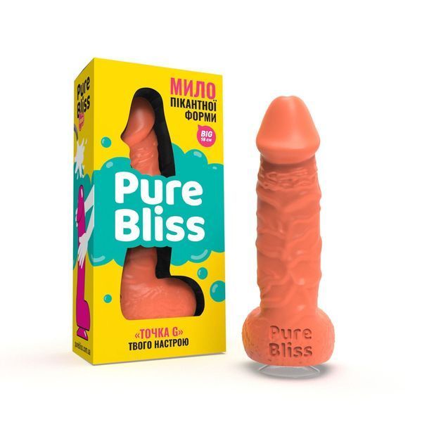 Крафтове мило-член із присоскою Pure Bliss BIG Coral, натуральне SO6366 фото