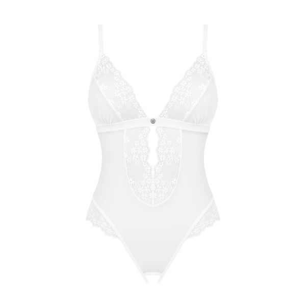 Еротичне напівпрозоре боді Obsessive Heavenlly crotchless teddy XS/S, з доступом SO8166 фото