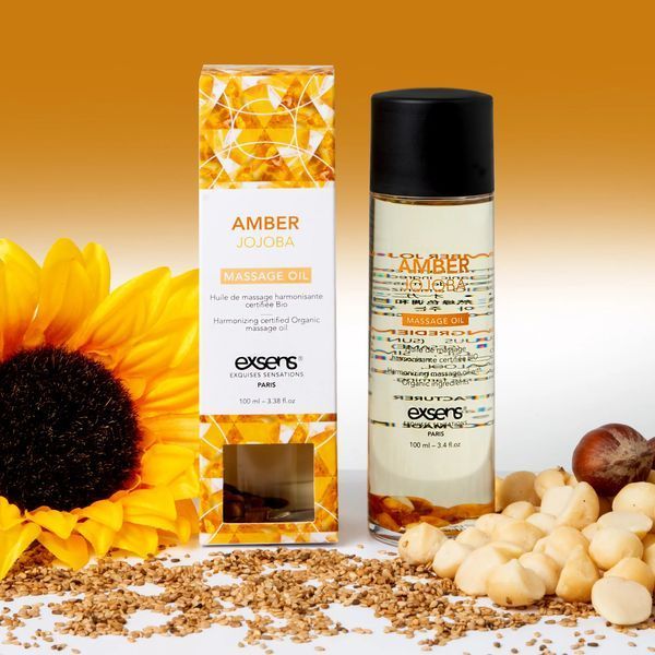 Масажна олія EXSENS Amber Jojoba (гармонізує, з бурштином) 100мл, натуральна SO2369 фото