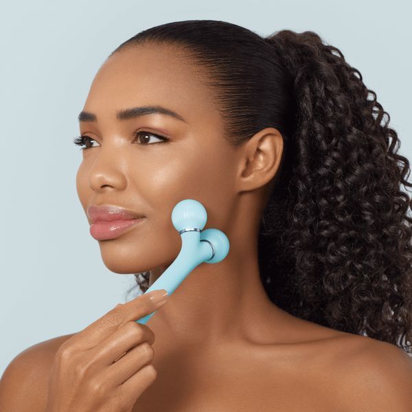 Електронний ультразвуковий ролик для обличчя GESKE Sonic Facial Roller 4в1 turquoise HB0180 фото