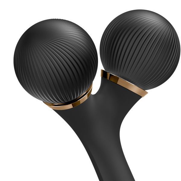 Електронний ультразвуковий ролик для обличчя та тіла GESKE Sonic Facial&Body Roller 4в1 gray HB0030 фото