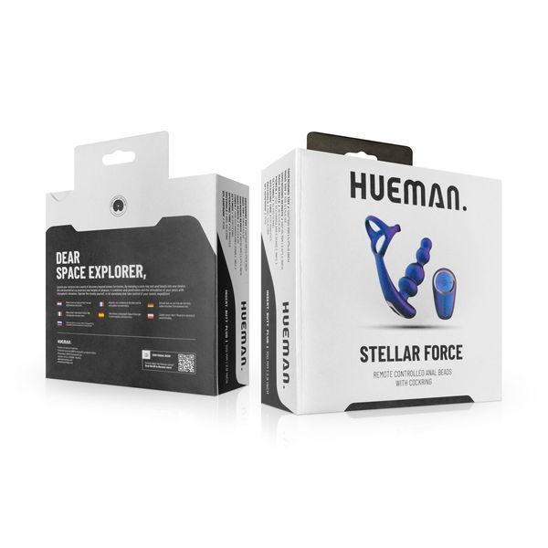 Анальний вібратор з ерекційним кільцем Hueman - Stellar Force Anal Beads with Cockring SX3894 фото