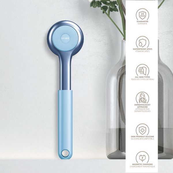 Ультразвукова щітка для всього тіла GESKE Sonic Full-Body Brush&Intensive Exfoliator 8в1 aquamarine HB0373 фото