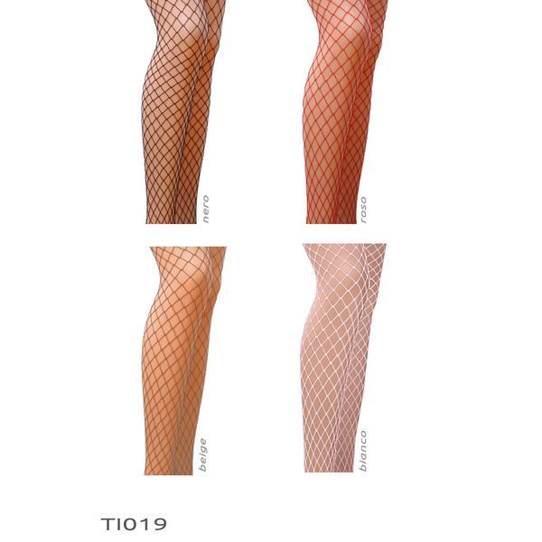 Колготки в сіточку без виділених трусиків Passion TI019 типу Кабаретка 1/2 (fishnet), nero PS23203 фото