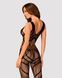 Сітчастий бодістокінг з вирізами та малюнком Obsessive Bodystocking G328 S/M/L, чорний, комбінезон SO7249 фото 2