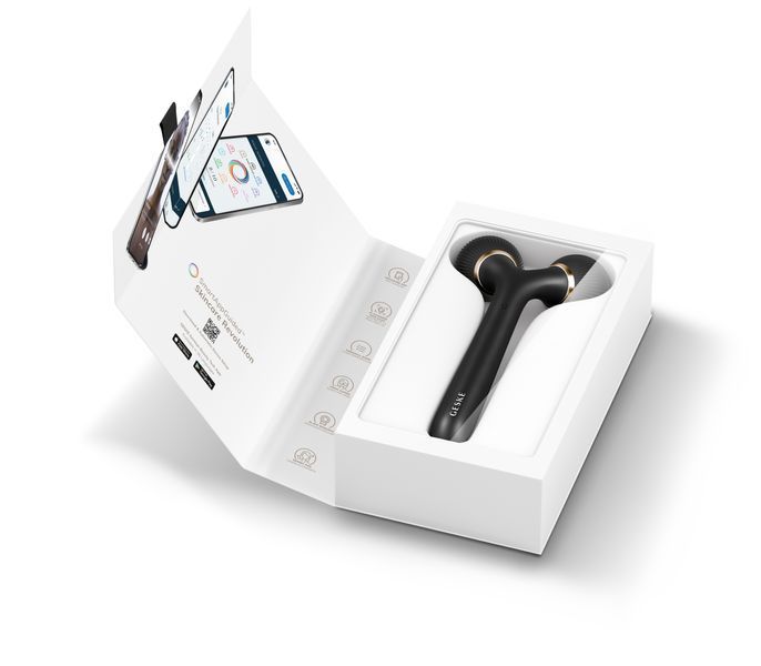 Електронний ультразвуковий ролик для обличчя та тіла GESKE Sonic Facial&Body Roller 4в1 gray HB0030 фото
