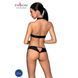 Комплект відкритий топ та трусики з екошкіри з люверсами Passion MALWIA SET OpenBra XXL/XXXL, black SO5770 фото 2