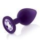 Набір силіконових анальних пробок із кристалом Rianne S: Booty Plug Set Purple, діаметр 3,2см, 3,5см, 4,2см SO3908 фото 3