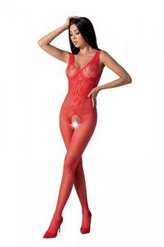 Бодістокінг з крилами Passion BS098 One Size, red, середня сітка, відкритий доступ SO8936 фото
