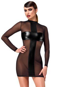 Сукня Noir Handmade F369 Crossfire Mesh & Wetlook Mini dress XS SX4098 фото
