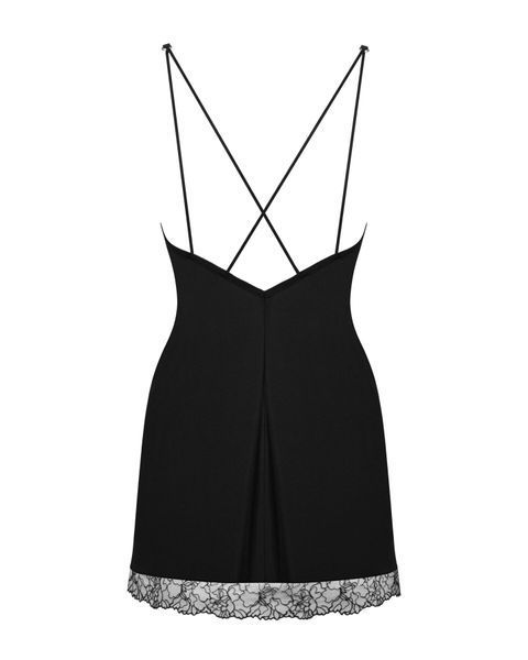 Сорочка та трусики Obsessive Bella Rou chemise & thong XL/2X SO7860 фото