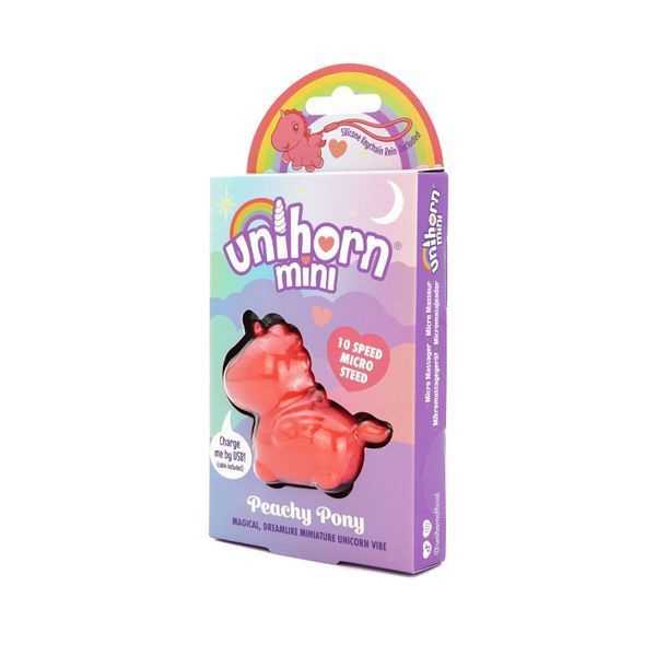 Вібратор-мінієдиноріжка Unihorn Mini &ndash; Peachy Pony, брелок з вібрацією, 10 режимів SX2869 фото