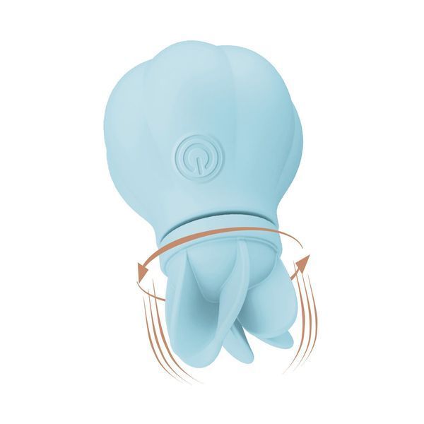 Вібратор Adrien Lastic Caress Blue з насадками для стимуляції ерогенних зон, які обертаються. SO9931 фото