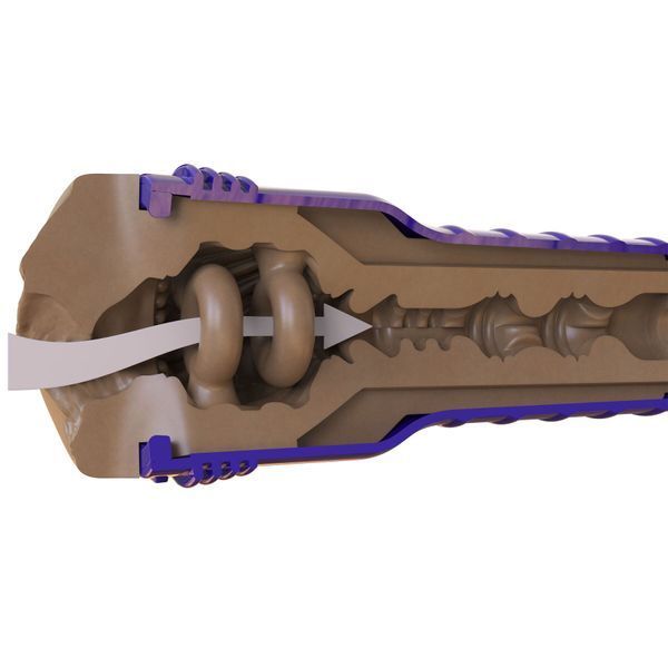 Мастурбатор-вагіна Fleshlight Boost Bang Medium Dark Flesh, плаваючі кільця Turbo Tech SX1315 фото