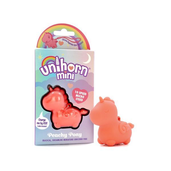 Вібратор-мінієдиноріжка Unihorn Mini &ndash; Peachy Pony, брелок з вібрацією, 10 режимів SX2869 фото