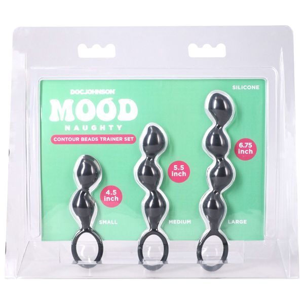 Набір анальних іграшок Doc Johnson Mood Naughty Contour Beads Trainer Set SX4495 фото
