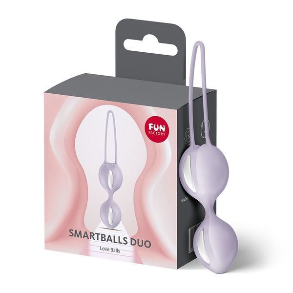 Вагінальні кульки Fun Factory SMARTBALLS DUO Purple, 2 шт, діаметр 3,2 та 3,6 см SX3669 фото
