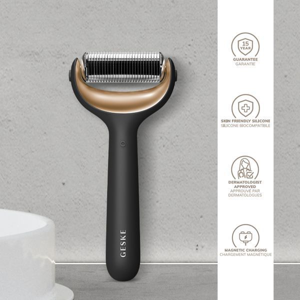Ролер для голкової мезотерапії обличчя та тіла GESKE MicroNeedle Face&Body Roller 9в1 gray HB0207 фото