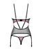 Корсет Obsessive Novenes corset & thong, XL/2XL, прозорий, відкрита спина, стрінги в комплекті SX0615 фото 5