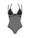 Прозоре боді Obsessive Selinne teddy XL/2XL Black, дрібна сітка, подвійні бретелі SO8666 фото 3
