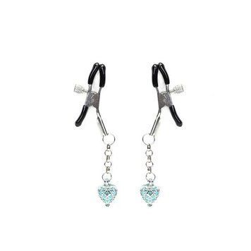 Затискачі для сосків Liebe Seele Glow-in-dark Nipple Clamps Light Blue SX1684 фото