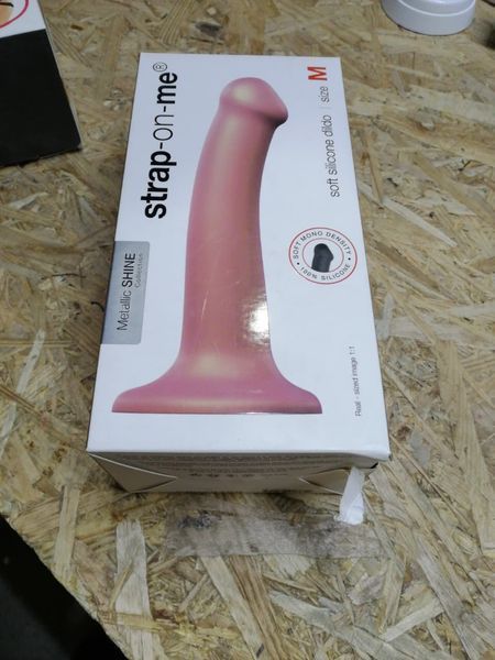 Насадка для страпону Strap-On-Me Mono Density Dildo Rose M (м'ята упаковка!!!) SO3568-R фото