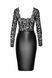 Сукня Noir Handmade F295 Euphoria, L, black, мереживо, глибоке декольте, спідниця міді під латекс SX0209 фото 4